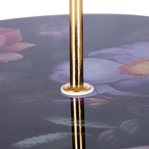 2 Tier Cake Rack with Gold Handle (H23cm) - Image 4