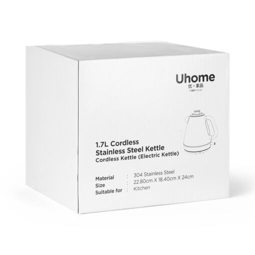 Uhome Cordless Stainless Steel Kettle (1.7L) - Image 19