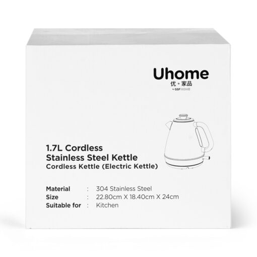 Uhome Cordless Stainless Steel Kettle (1.7L) - Image 18