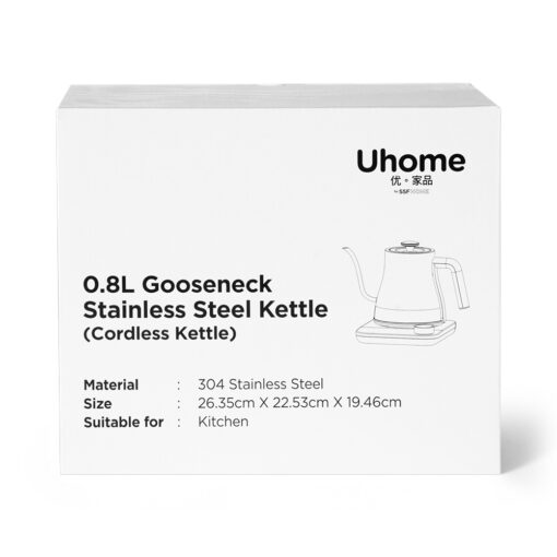 Uhome Gooseneck Stainless Steel Kettle (0.8L) - Image 20