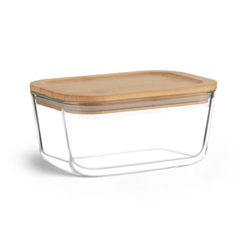 Borosilicate Glass Food Container with Bamboo Lid