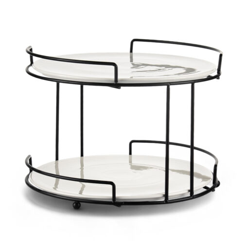 2 Tier Serving Platter with Stand (H20cm)