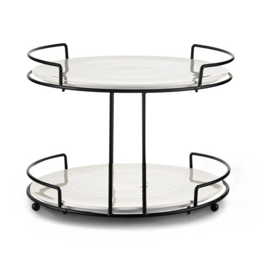 2 Tier Serving Platter with Stand (H20cm) - Image 2