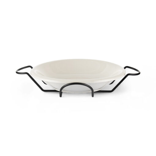 Oval Serving Platter with Stand (W37cm) - Image 2