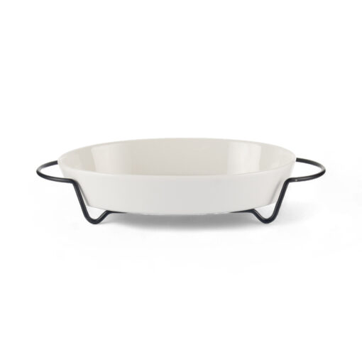 Oval Serving Platter with Stand (W38cm) - Image 2