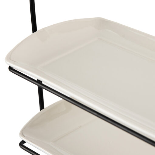 2 Tier Serving Platter with Stand (W41cm) - Image 7