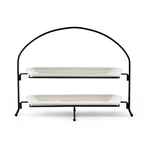 2 Tier Serving Platter with Stand (W41cm) - Image 2