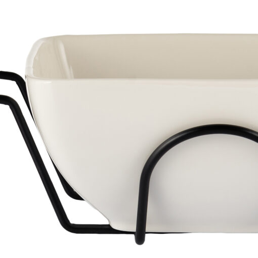 Rectangular Serving Bowl with Stand (W31cm) - Image 7