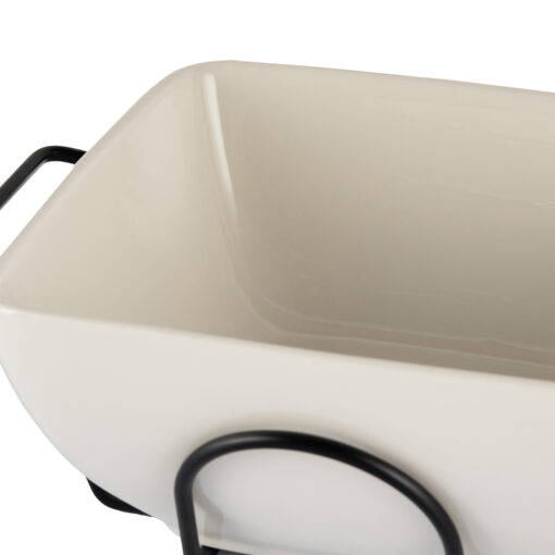 Rectangular Serving Bowl with Stand (W31cm) - Image 8
