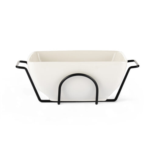 Rectangular Serving Bowl with Stand (W31cm) - Image 2