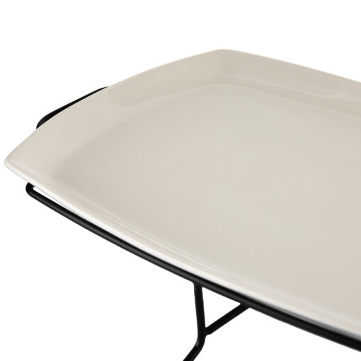 Rectangular Serving Platter with Stand (W46cm) - Image 7