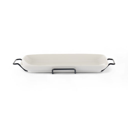 Rectangular Serving Platter with Stand (W45.5cm) - Image 2