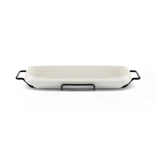 Rectangular Serving Platter with Stand (W40.5cm) - Image 2