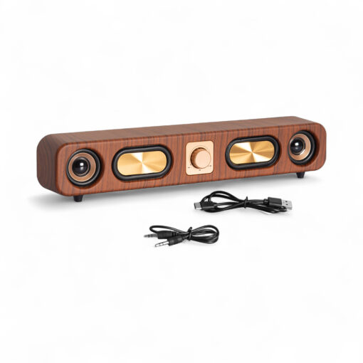 Uhome Hi-Res Retro Bluetooth Mini Soundbar - Image 5