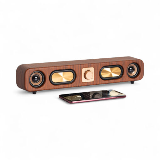 Uhome Hi-Res Retro Bluetooth Mini Soundbar - Image 2