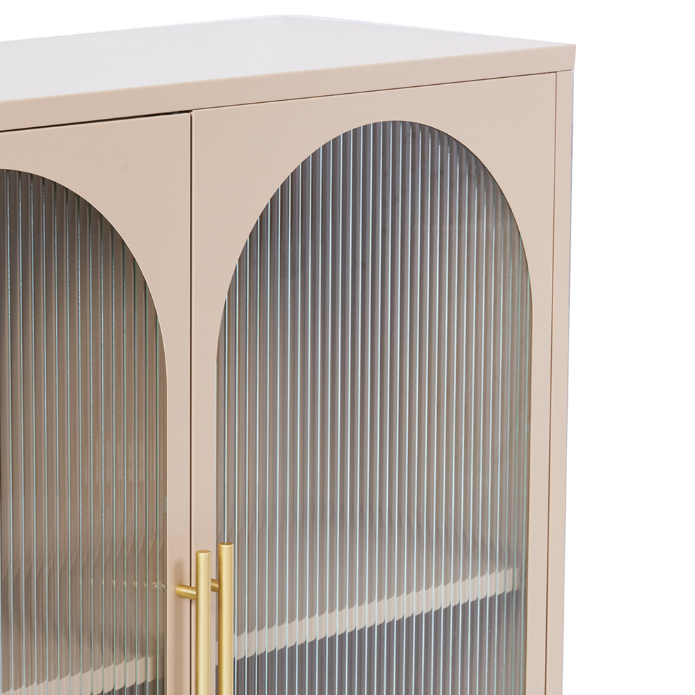 Ricca 2 Glass Doors Cabinet - Image 8