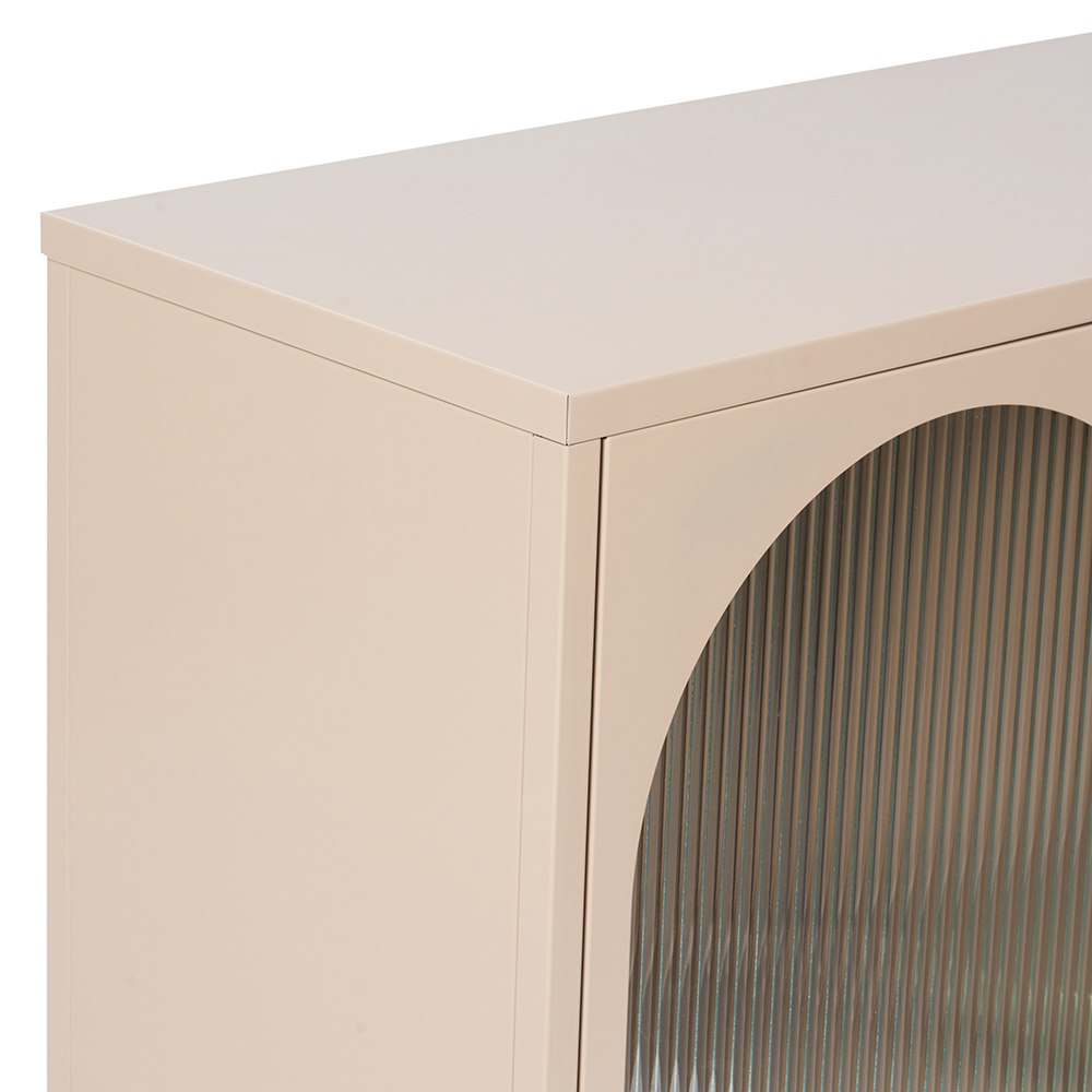 Ricca 2 Glass Doors Cabinet - Image 7