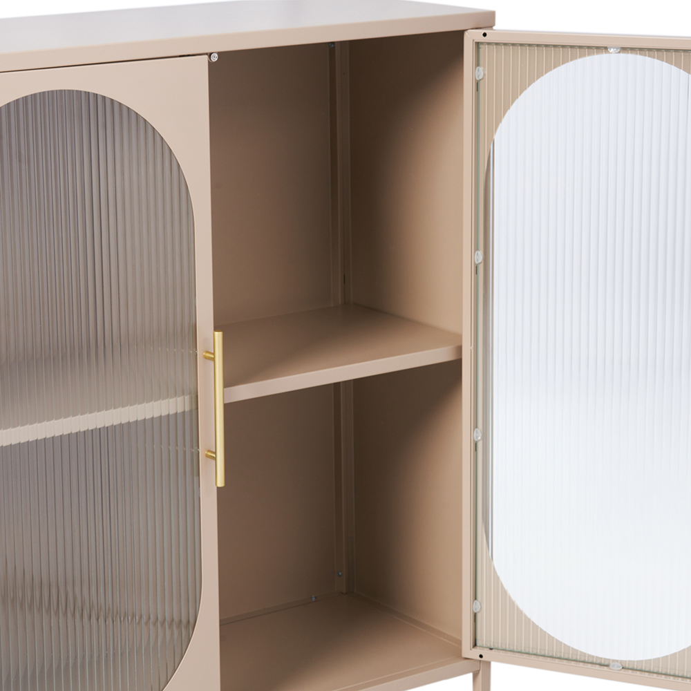 Ricca 2 Glass Doors Cabinet - Image 11