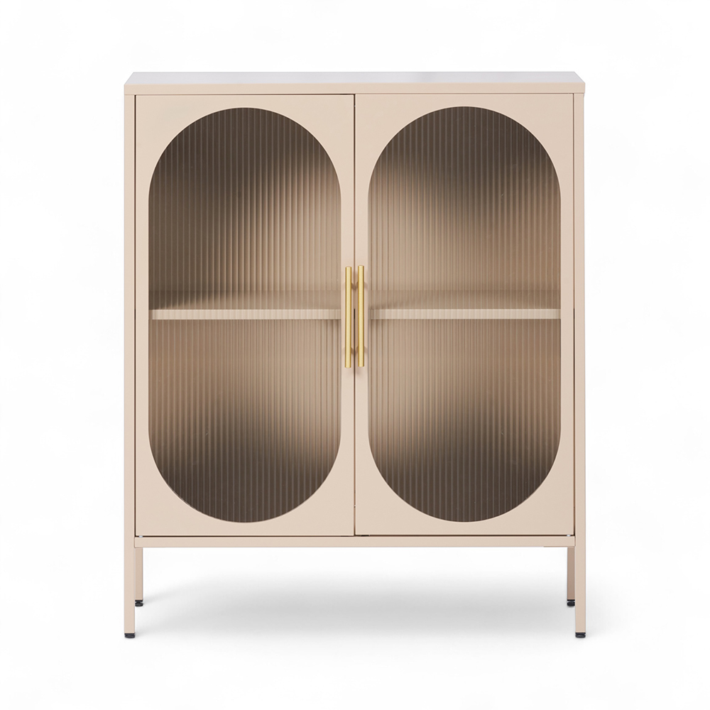 Ricca 2 Glass Doors Cabinet - Image 3
