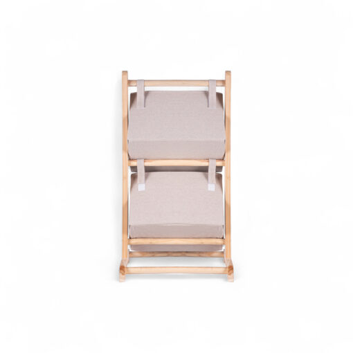 Nikita Wooden Storage Basket Rack (2 Tier) - Image 4