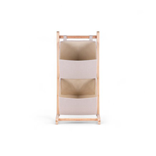 Nikita Wooden Storage Basket Rack (2 Tier) - Image 2