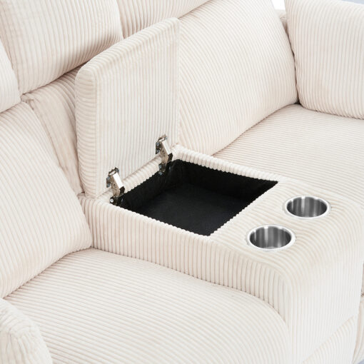 Alessia 2 Seater Rocker Recliner Sofa with Console - Image 16