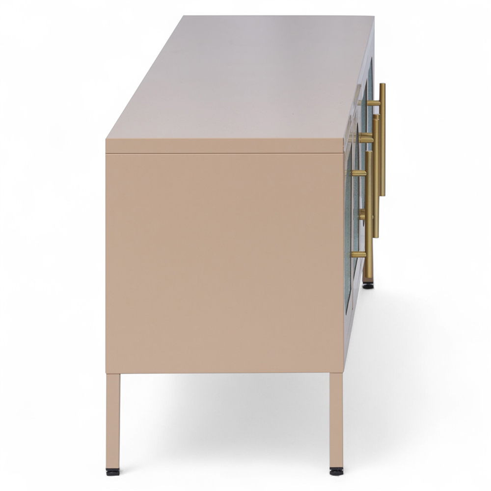 Ricca 4 Glass Doors TV Cabinet - Image 4