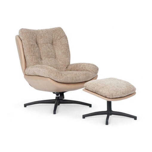 Kelcie Swivel Lounge Chair with Ottoman