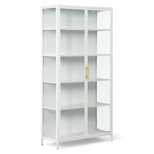Nina Display Cabinet (5 Tier with 2 Glass Doors)