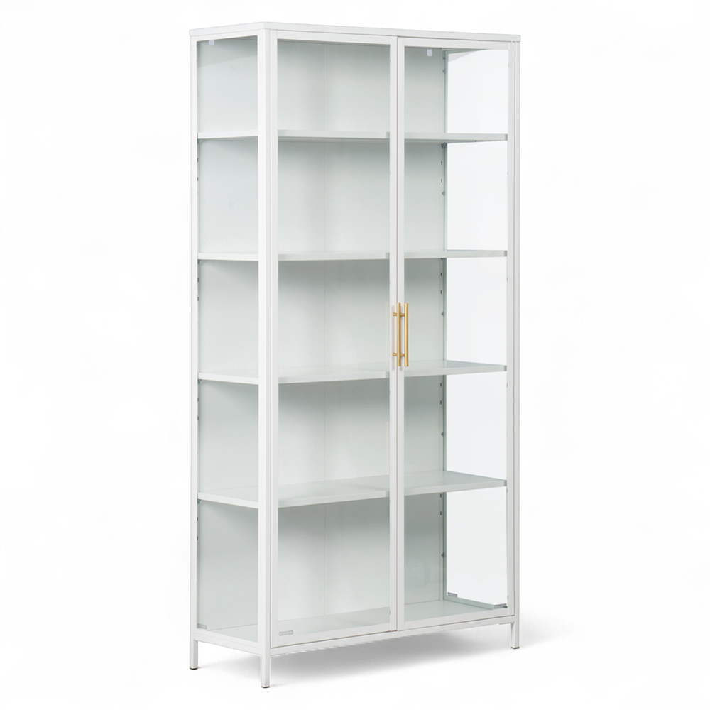 Nina Display Cabinet (5 Tier with 2 Glass Doors)