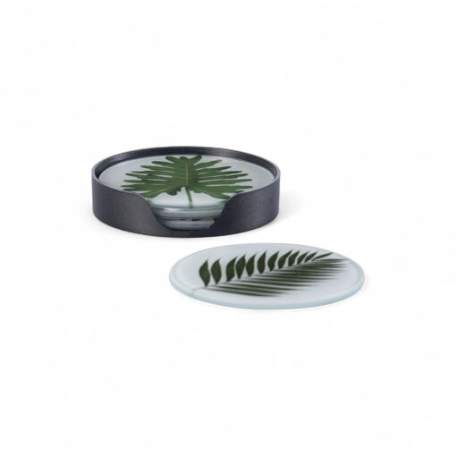 Glass Coaster with Felt Bottom (Set of 4)