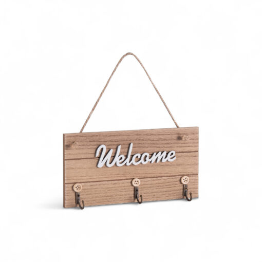 Welcome Wall Hanging with Hook (H10cm)
