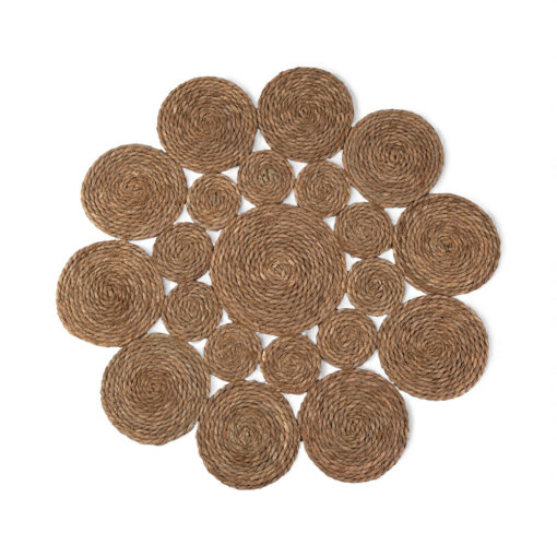 Seagrass Flower Floor Mat (Dia. 90cm)